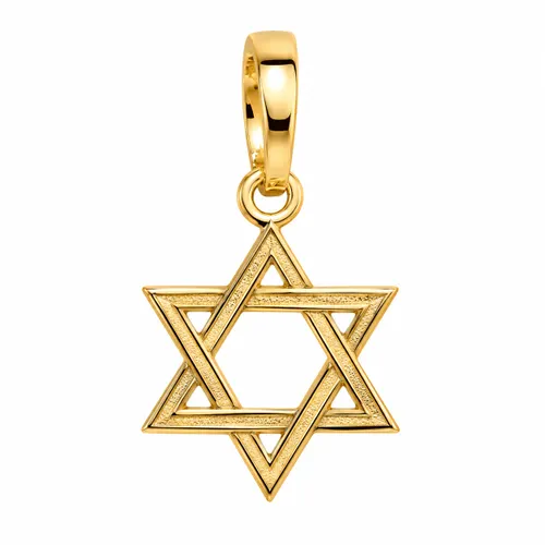 Pingente Estrela de Davi 1 cm em Ouro 18K