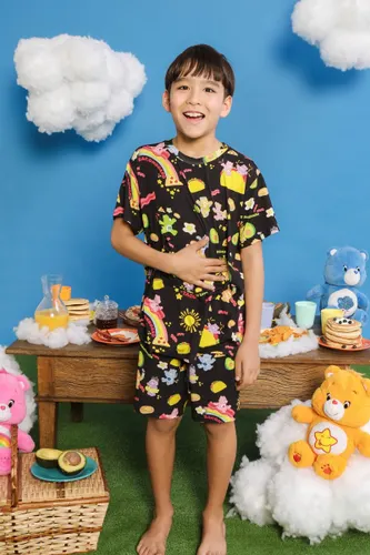 Camiseta Pijama Infantil Estampa Ursinhos Carinhosos Comida