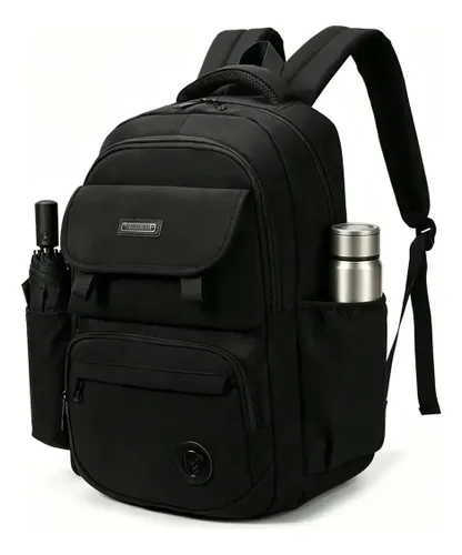 Mochila Reforçada e Impermeável para Viagem Mochila Preto Liso