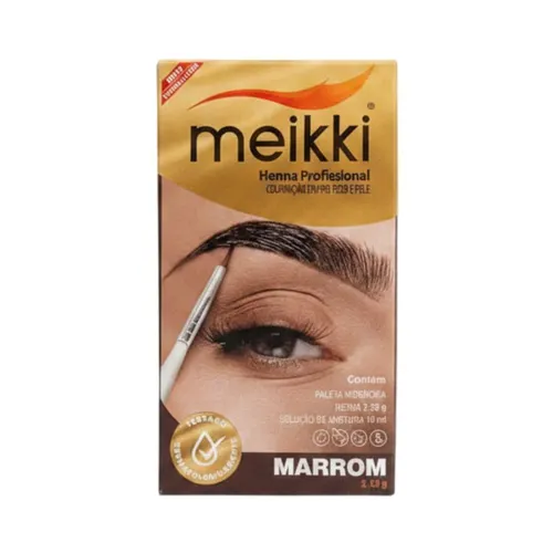 Henna para Sobrancelha Meikki Marrom 2,5G