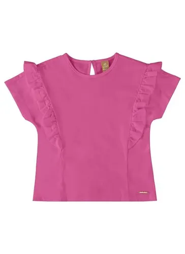 Blusa Infantil Básica em Meia Malha (Rosa Pink) Up Baby