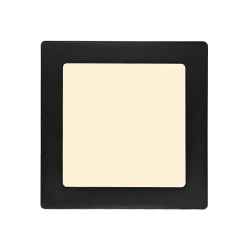 Plafon Led de Embutir Quadrado Preto 12w 3000k Moldura