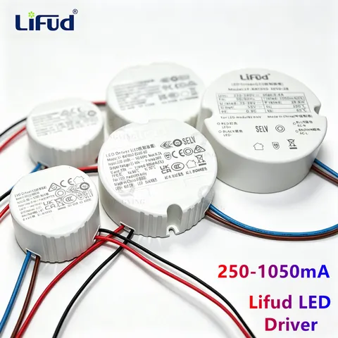 Driver LED Lifud 25-40V Retificador Controlado por Silício 250mA 300mA 450mA 500mA 600mA 700mA 750mA 1050mA Fonte de Alimentação para Luminárias LED