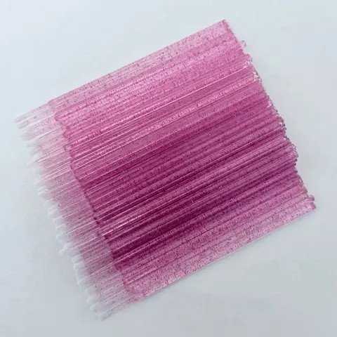 100PCS Escovas Micro de Cristal Descartáveis para Remoção de Cílios, Aplicadores de Máscara, Escovas para Extensão de Cílios, Ferramentas de Maquiagem