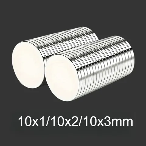 Ímãs circulares para geladeira, 10x1/10x2/10x3mm-20/50/100 peças, amplamente utilizados em escritórios, quadro branco diy, armazenamento de ferramentas de cozinha, arte em unhas
