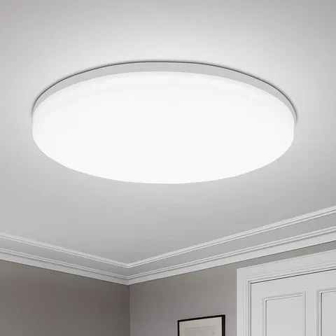 Luminária de teto LED ultrafina e redonda, para quarto, com potência de 18/24/36/48W, luminária de teto decorativa para casa, iluminação para sala de estar.