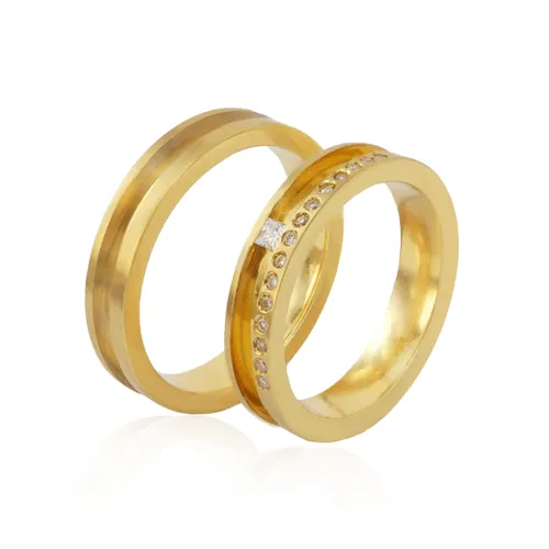 Par de Alianças em Ouro 18K