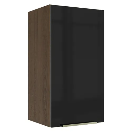 Armário Aéreo Madesa Lux 35 cm 1 Porta Rustic/Preto
