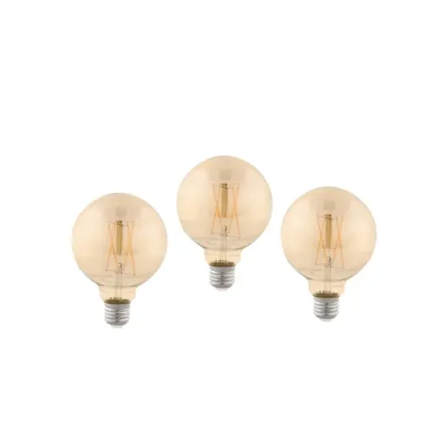 Kit 3 Lâmpadas Globo Filamento G95 E27 2w 200lm 360° 2400k