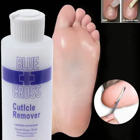 Removedor de Cutículas para Pés 30/177ml, Exfoliante Suavizante para Remover Pele Morta e Calos, Máscara para Pés, Pedicure, Potencializador de Unhas