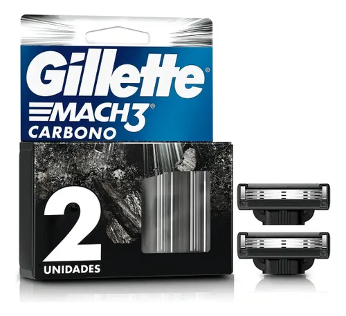 CARGA GILLETTE MACH 3 CARBONO C/2UN