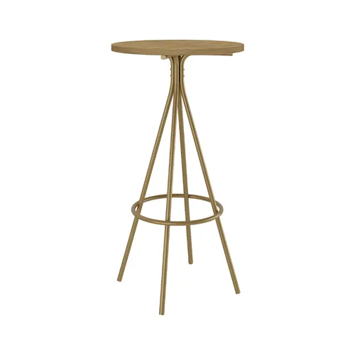 Mesa Bistrô 2 Lugares Redonda 0,59m 1575 Carraro Dourada