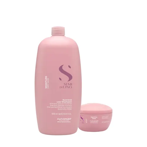 Kit Shampoo e Máscara Alfaparf Semi Di Lino Moisture Nutritive 2 Produtos