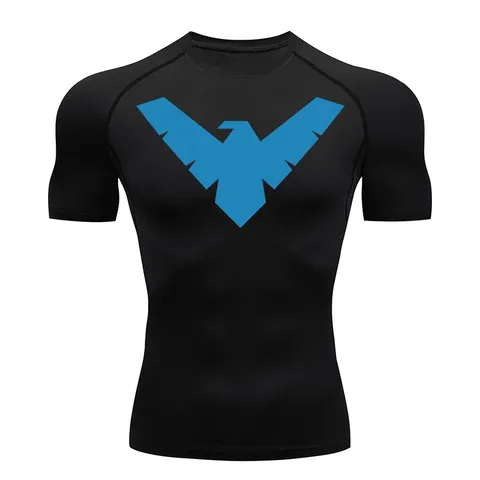 Camisas gráficas de compressão de manga curta para homens ginásio treino correndo camisetas verão desportivo secagem rápida camisetas bases