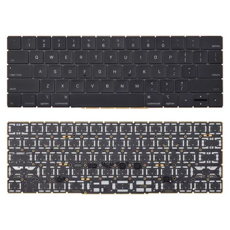 Teclado para Notebook compatível com Apple Macbook Pro A1707 2016-2017 Inglês Internacional - US