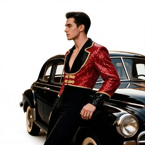 Blazer masculino com lantejoulas brilhantes, ideal para Halloween, cosplay, fantasia de mestre de cerimônias de circo, para cantores, para apresentações em palco, smoking, para espetáculos de magia, roupa de exterior.