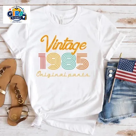 Camiseta Básica Algodão Feminina Vintage 1985 Original Pants