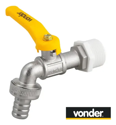 Torneira Esfera Vonder de 1/2 Pol. para Jardim e Tanque com Bucha de Redução