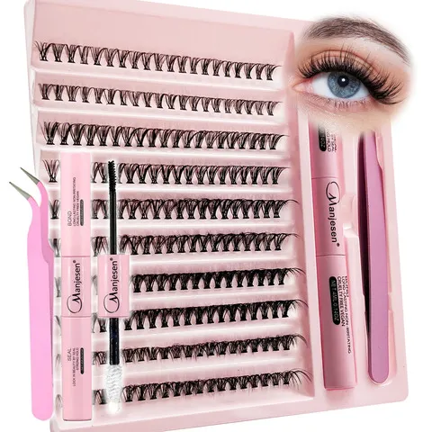 DIY Lashes Extension Kit, Clusters, Bond e Seal, Ferramentas de maquiagem para colagem, cola Acessórios, 200 pcs