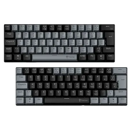 Teclado Mecânico Gamer Titorion 60% Teclado Preto Computador ABNT2 Hot Swap RGB Switch Red Brown USB LED Titorion