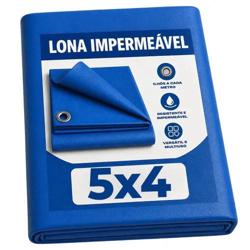 Lona Plástica Azul 5x4 Impermeável Reforçada Multiuso Proteção UV com Ilhós para Cobertura Piscina Telhado Camping Lonas Online