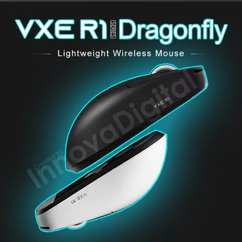 Mouse Gamer sem Fio ATK VXE Dragonfly R1 Pro MAX PAW3395 R1 SE Plus Personalizado para Esports FPS Recarregável Leve