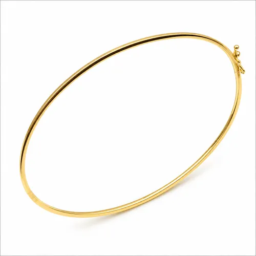 Bracelete Oval Fio Quadrado Fino em Ouro 18K