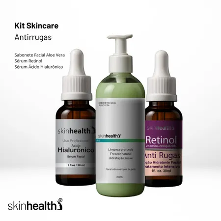 Kit Skin Care - Retinol + Ácido Hialurônico + Sabonete Aloe Vera