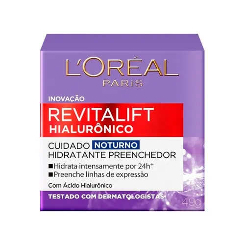 Creme Facial L'Oréal Revitalift Hialurônico Noturno