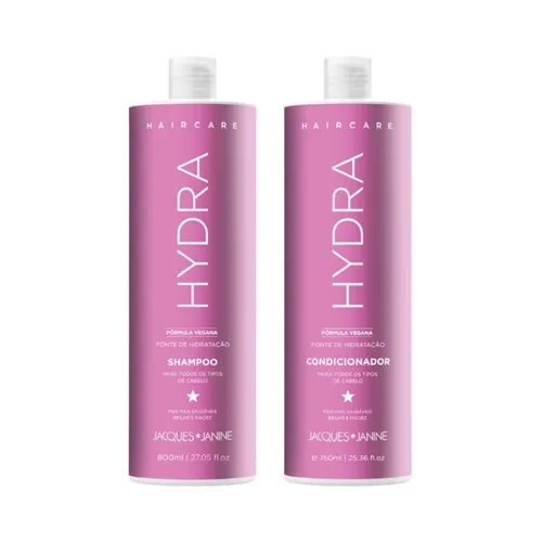 Kit Shampoo 800ml + Condicionador 750ml Jacques Janine Haircare Hidra