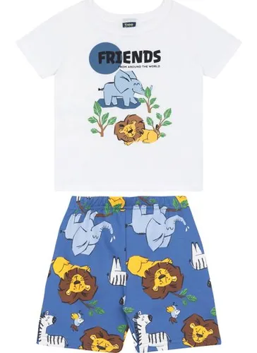 Conjunto Camiseta e Bermuda para Menino Branco