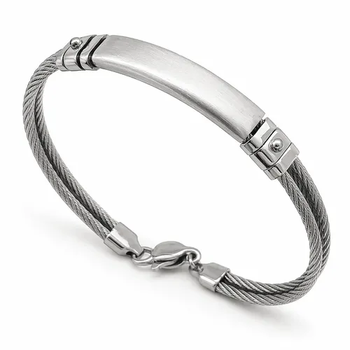 Bracelete Aço Tira Torcida Steel Rosso