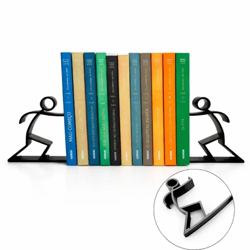 Aparador de Livro Suporte Bibliocanto Apoio de Livros Par Organizador Moderno Decorativo Minimalista Bookend Segurador Aparadores para Biblioteca Peso Porta Livros