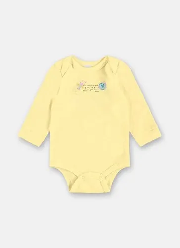 Body para Menina Bebê Manga Longa Amarelo