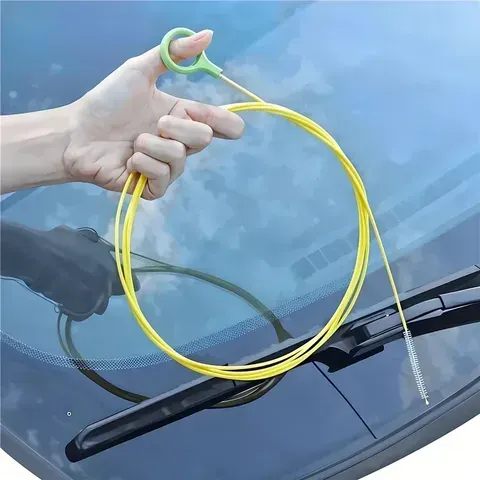 Escova de limpeza para desentupir ralos de automóveis, 2/3m, para limpeza de ralos de automóveis, mangueira longa para teto solar, ferramenta para desentupir ralos, limpador de tubos de automóveis, acessórios para automóveis.