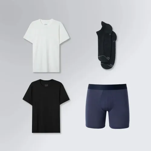 Kit Masculino Essencial 2x Tech T-Shirt, 1x Cueca e Meia