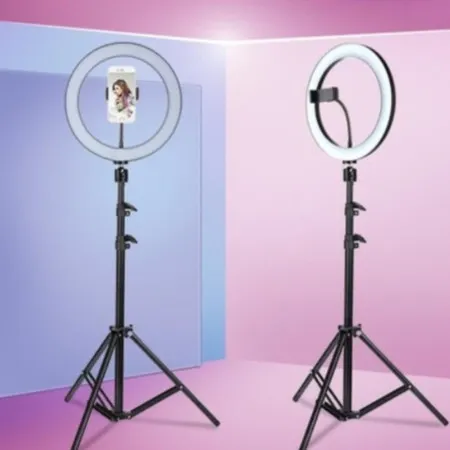 Ring Light Iluminador 10 Polegadas com Tripé de 2.10 Metro