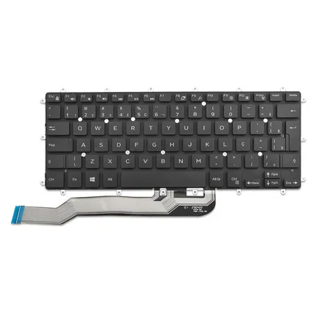 Teclado para Notebook compatível com Dell Inspiron 13-7368 ABNT2