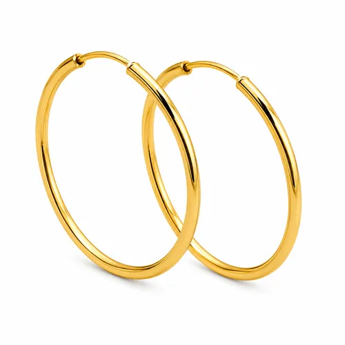Brinco Argola Redonda Fina 1,8 cm em Ouro 18K