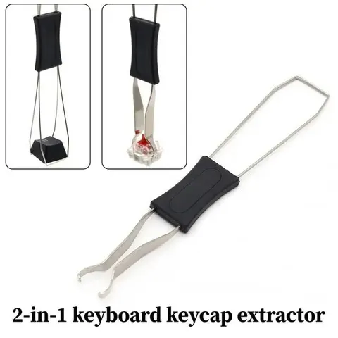 2 em 1 chave interruptor extrator keycaps extrator descarga fio interruptor teclado mecânico ferramenta de remoção substituição teclado mecânico