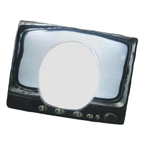 Máscara de TV fofa e original para festa de Halloween, cosplay adulto, acessório de cabeça engraçado, poliéster, unissex, acessório de fantasia, adereço para fotos
