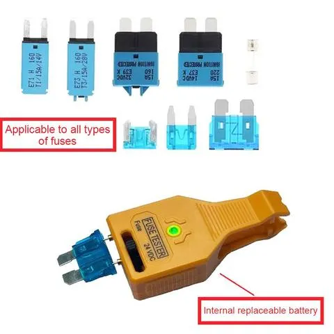 Testador e Extrator de Fusíveis Automotivos DC 24V para Verificação de Disjuntores de Carro ATR ATO/ATC ATM Ferramenta de Remoção de Fusíveis