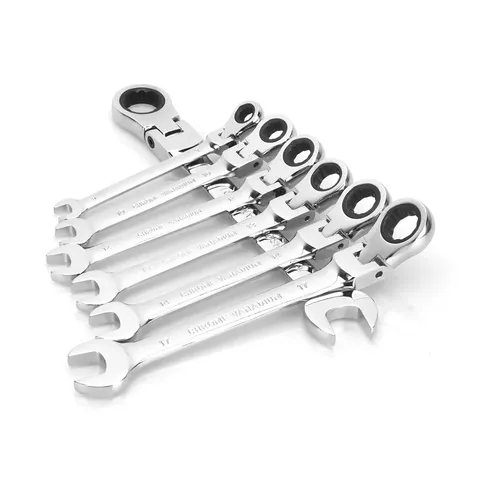 Chave Catraca de 72 Dentes com Cabeça Flexível e Acabamento Espelhado - Ferramenta Manual de 1 Peça