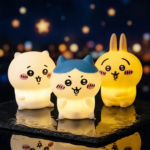 Decoração de Quarto Anime Giyikawa Kawaii, Boneca de Vinil Hachiware Usagi, Luz Noturna Luminosa, Brinquedo Surpresa para Meninas