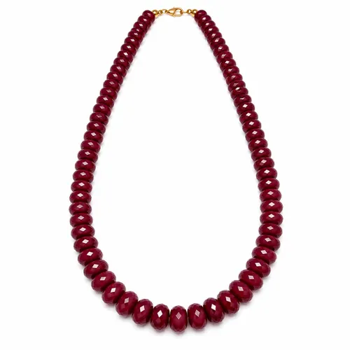 Colar 45cm com Rubi em Ouro 18K