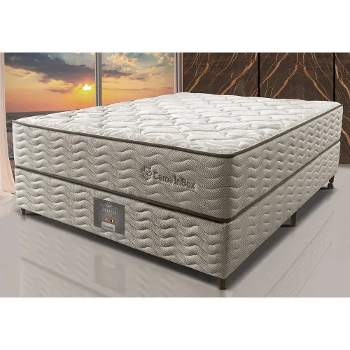 Cama Box Colchão Euro + Box Molas Ensacadas Cama inBox Ocean