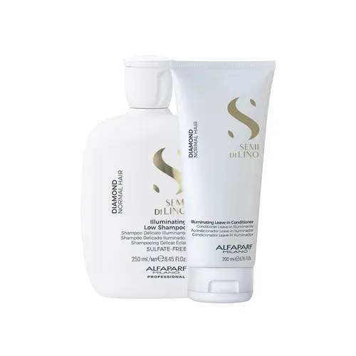 Kit Alfaparf Semi Di Lino Diamond Illuminating Shampoo 250 ml + Condicionador 200 ml