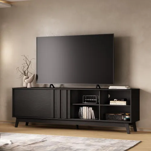 Rack para TV Ventura Carraro Preto Touch