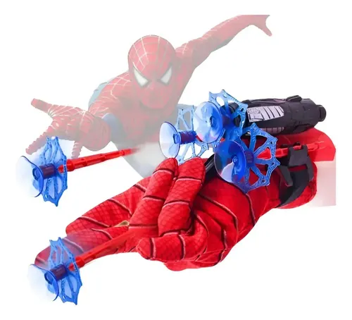 Laçador de Teia Homem Aranha Brinquedo Infantil com Luva Vermelho
