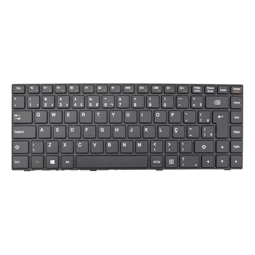 Teclado para Notebook Lenovo Ideapad 100-14IBY ABNT2 Preto